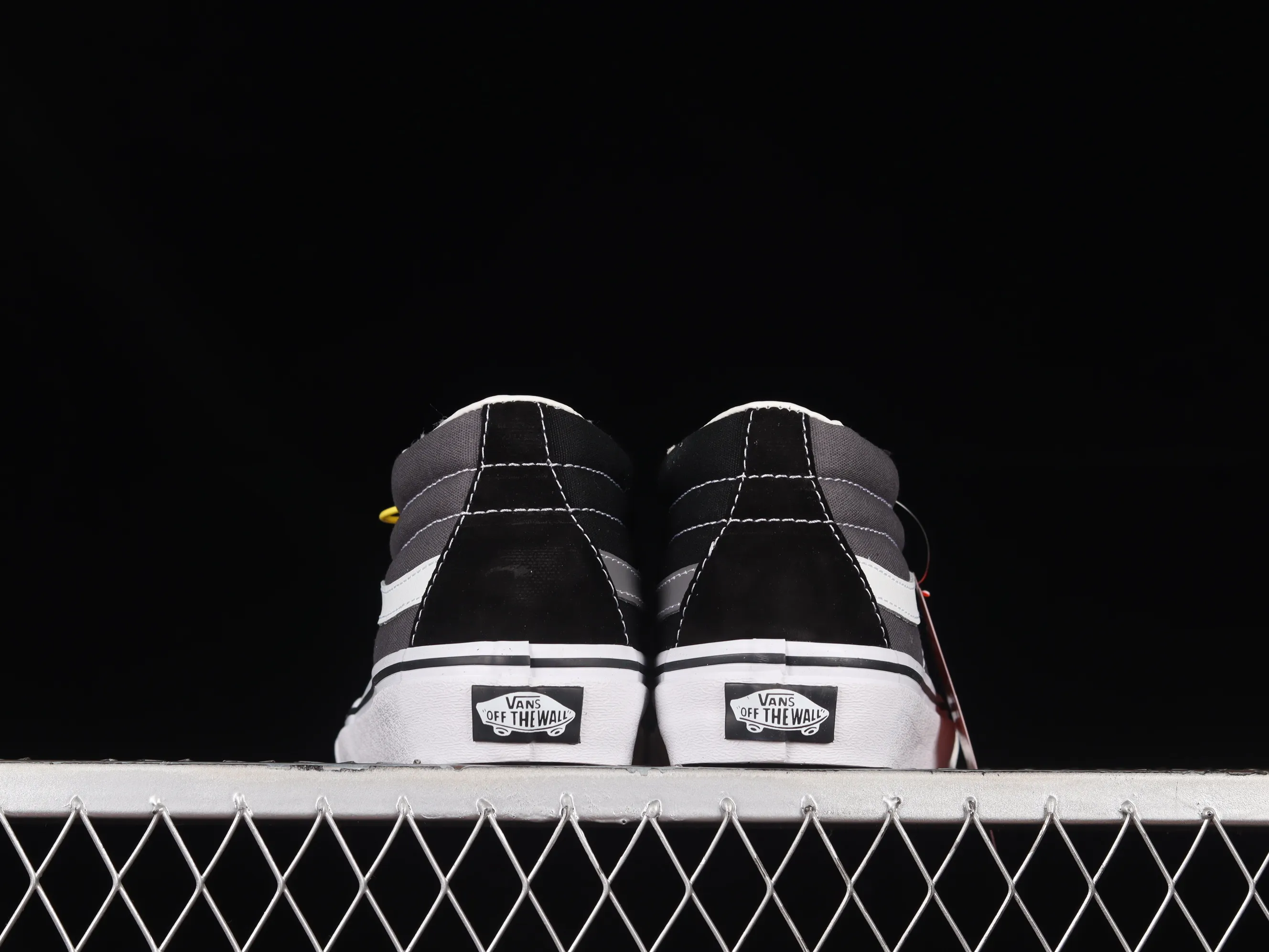 All categories Vans Vans series Vans Mid Vans China Vans Sk8 Mid Reissue black and gray splicing mid-top retro casual canvas skateboard shoes VN0A3WM32PD